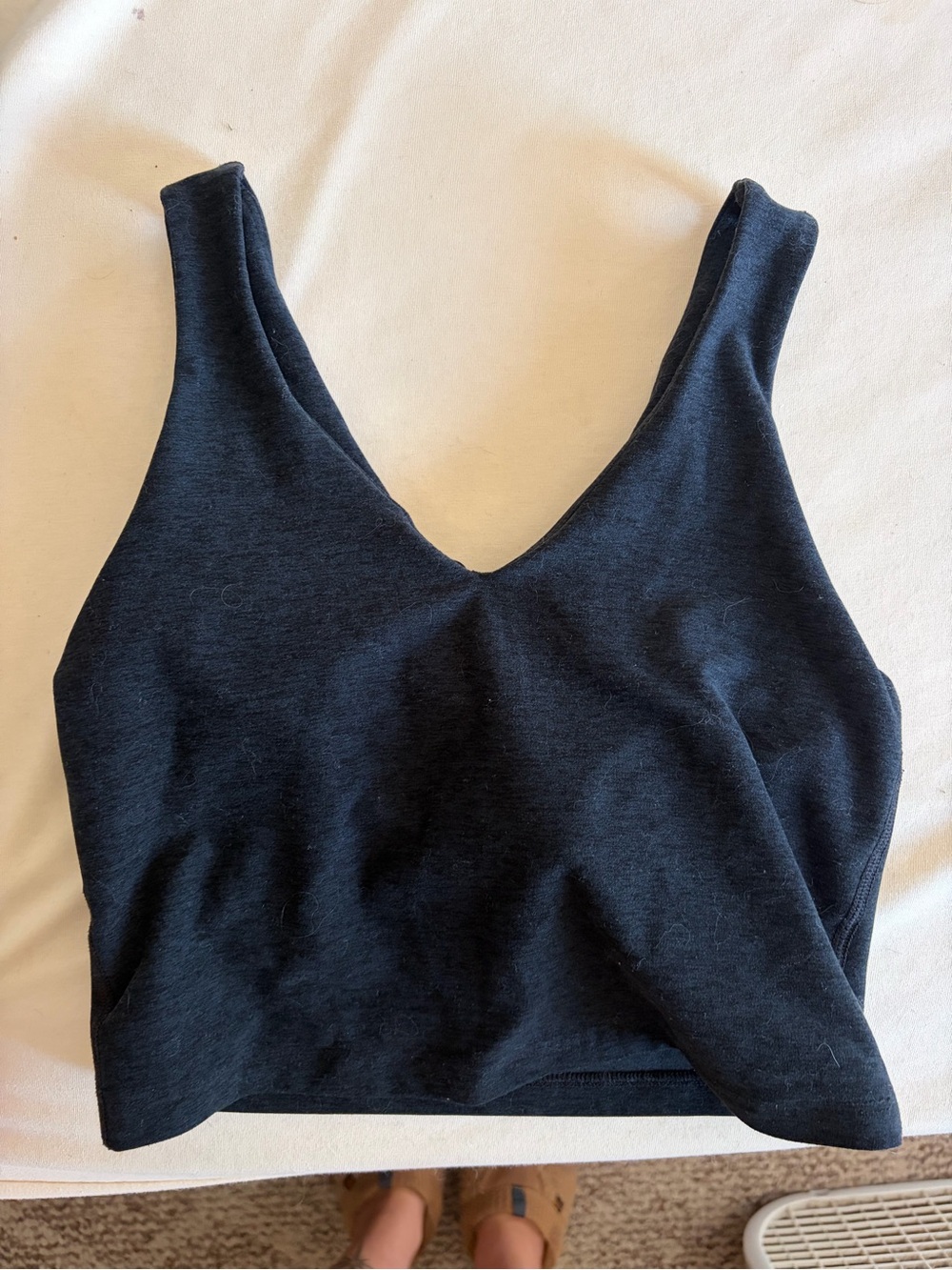 Beyond Yoga Black Crop Tank V-Neck